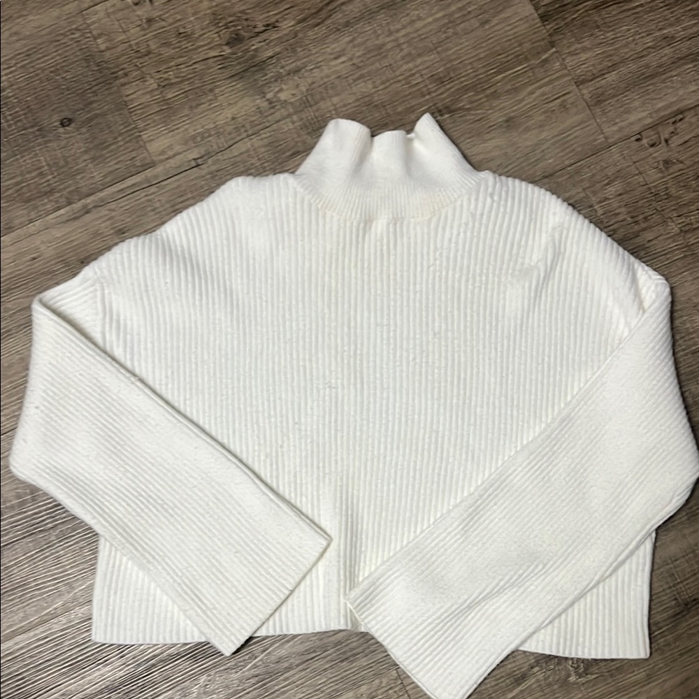 Jessica Simpson White Cowl Neck Sweater